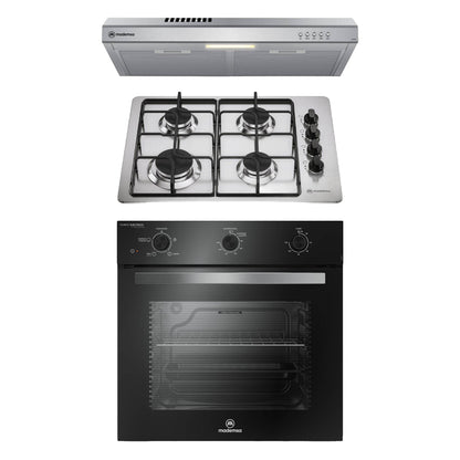 Kit empotrable Horno OM6TB + Encimera KM4GX + Campana DM6SS Mademsa-Combinaciones y Kits