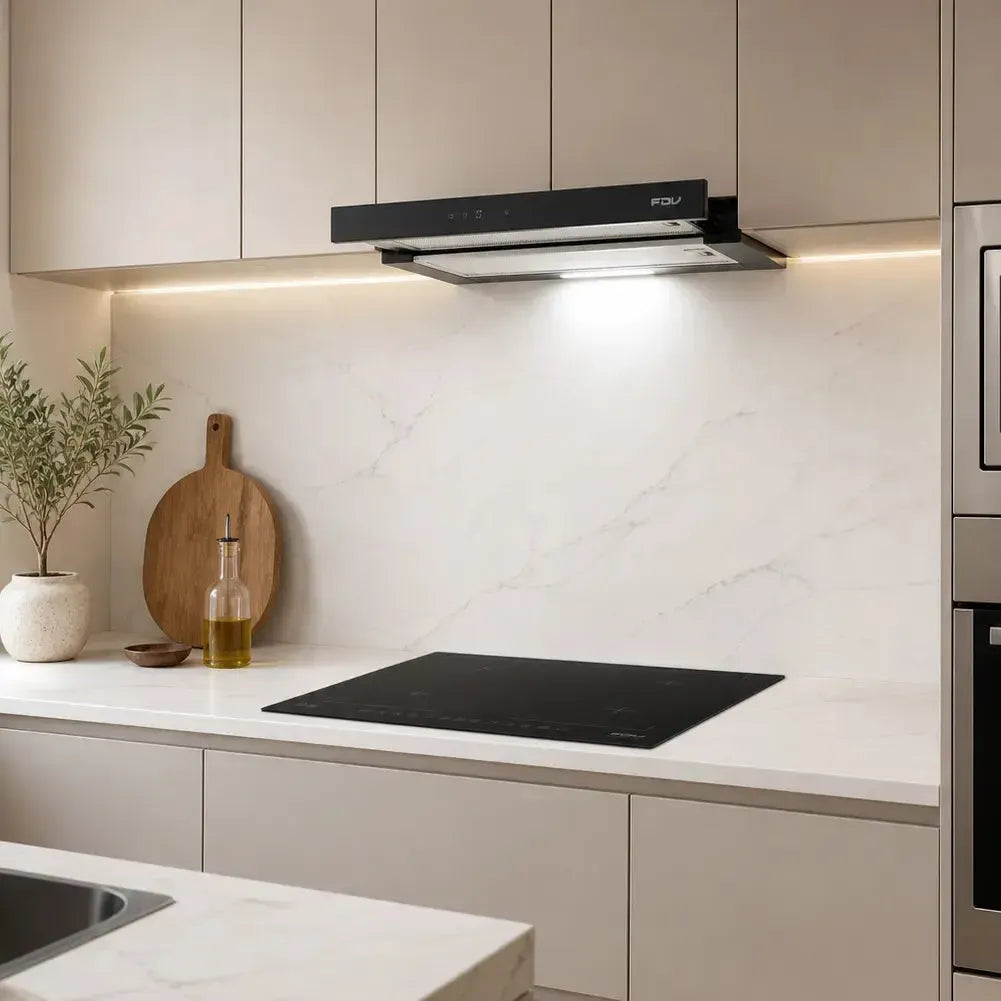 Kit Encimera de Inducción Magno 4 Quemadores 60 cm FDV + Campana City Black Bajo Mueble 60cm FDV-Kits de Cocción