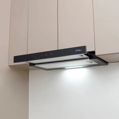 Kit Encimera Inducción Magno 4Q 60 cm FDV + Campana City Black Bajo Mueble 60 cm 452 m3/h FDV + Horno Elite Touch 3.0 60 Lts FDV-Kits de Cocción