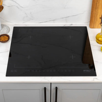 Kit Encimera Inducción Magno 4Q 60 cm FDV + Campana City Black Bajo Mueble 60 cm 452 m3/h FDV + Horno Elite Touch 3.0 60 Lts FDV-Kits de Cocción