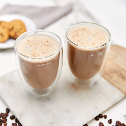 Kit Espumador Inalámbrico Recargable Spuma + Set 2 tazas Simple Cook latte