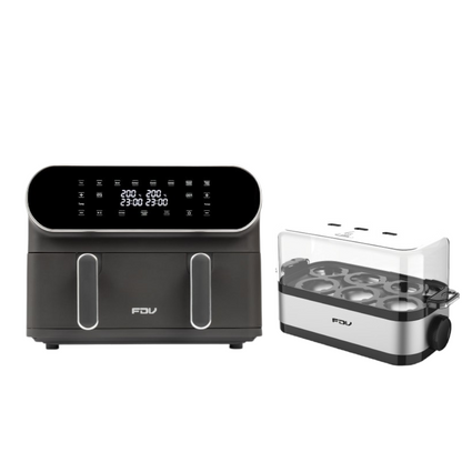Kit Freidora Air Max Duo 11 Lts FDV + Hervidor de Huevos FDV-Kitchen Center