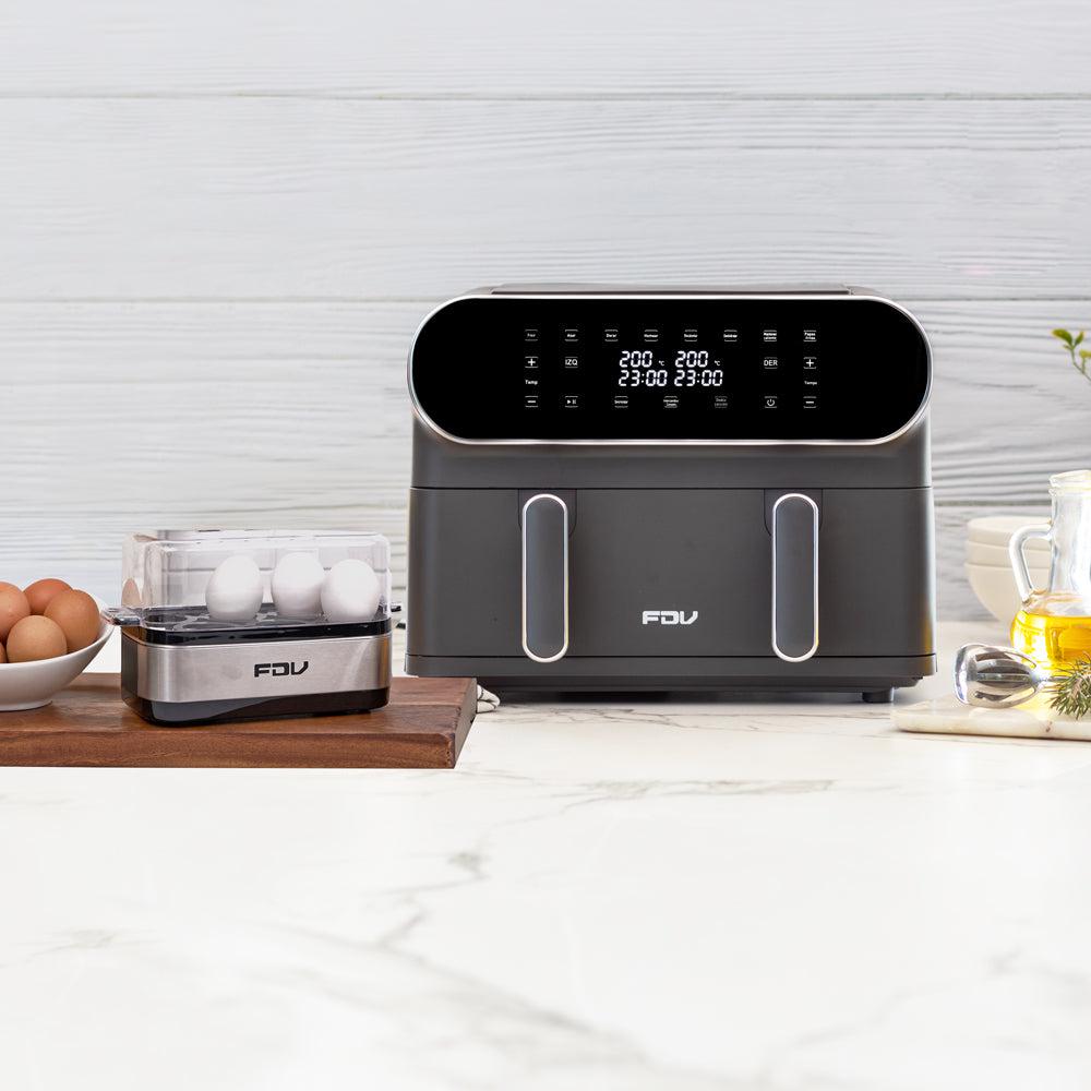 Kit Freidora Air Max Duo 11 Lts FDV + Hervidor de Huevos FDV-Kitchen Center