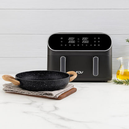 Kit Freidora Air Max Duo 11 Lts FDV  + Paila Simple Cook Dijon 20 cms