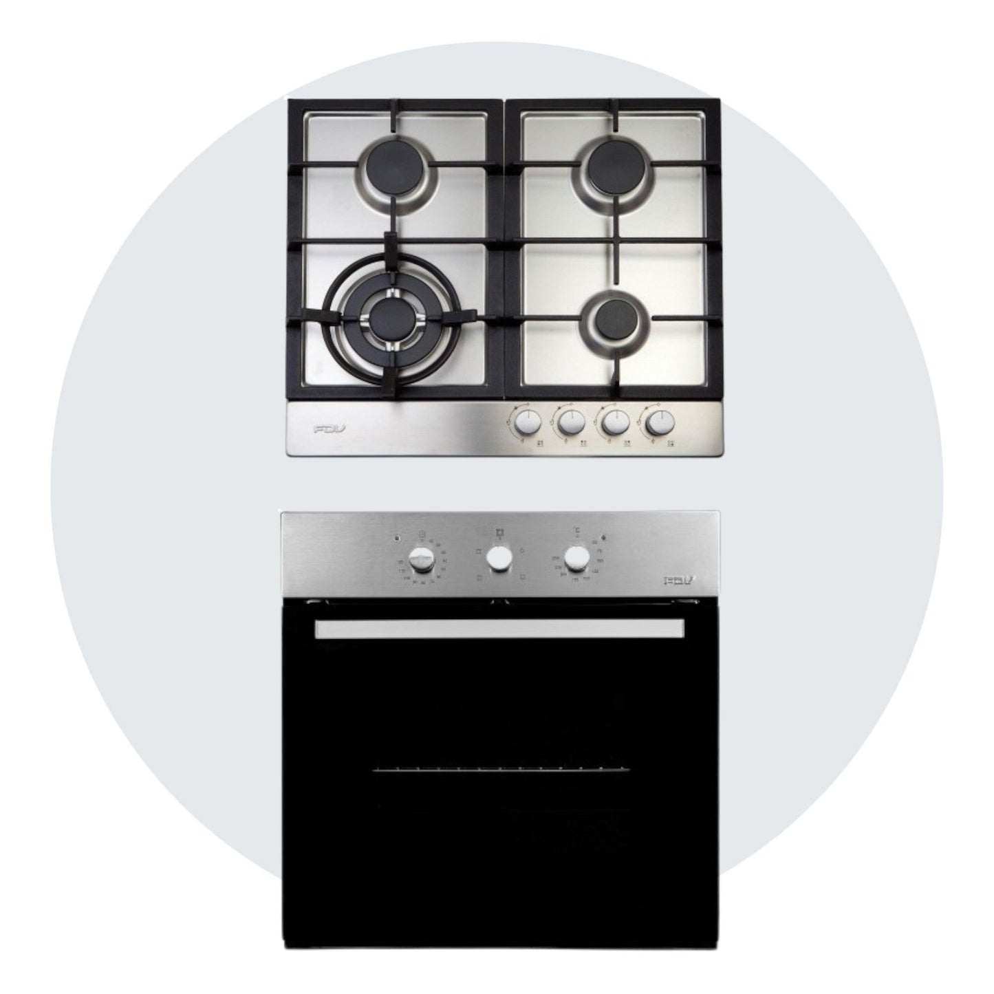 Kit Horno Design 57 Lts FDV + Encimera Design FDV Gas Natural-Kitchen Center