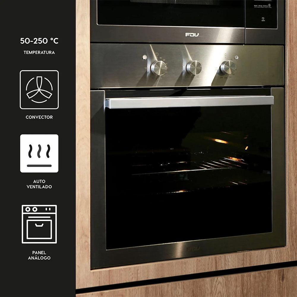 Kit Horno Elite 52 Lts + Encimera Signature 60 Licuado+ Campana Urban 60 FDV-Kitchen Center