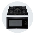 Kit Horno Empotrado Deluxe Prestige Chef 88 Lts FDV + Encimera a Gas Licuado Signature 5 Quemadores 90 cm FDV-Kitchen Center