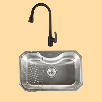 Kit Lavaplatos Acqua Bajo Cubierta + Grifería FDV Steel Black-Kits Lavado