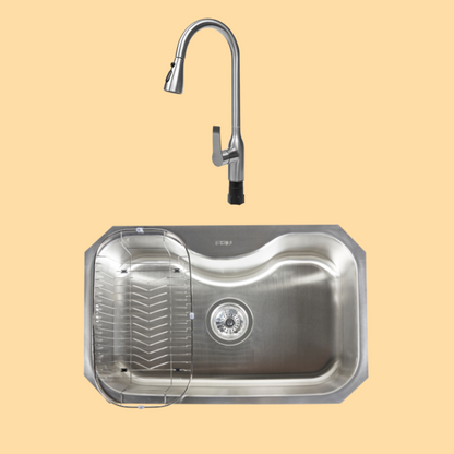 Kit Lavaplatos Acqua Bajo Cubierta + Grifería Steel FDV-Kits Lavado
