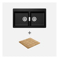 KIT Lavaplatos Horizont N200 Magma + Tabla de Madera Schock3#Negro