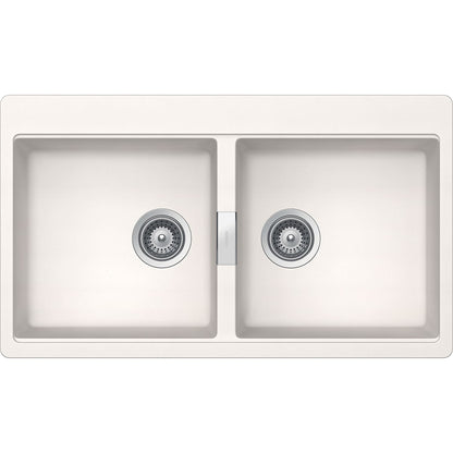 KIT Lavaplatos Horizont N-200 Polaris + Bowl Grande + Bowl Pequeño + Grilla Acero Inoxidable Schock6#Blanco