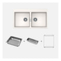 KIT Lavaplatos Horizont N-200 Polaris + Bowl Grande + Bowl Pequeño + Grilla Acero Inoxidable Schock1#Blanco