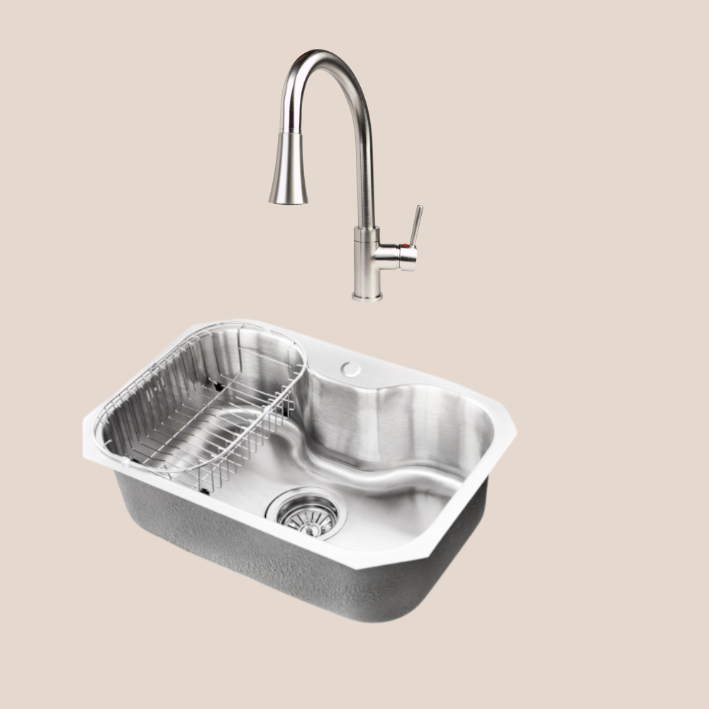 Kit Lavaplatos Small Acqua Bajo Cubierta + Grifería Smart Pro FDV-Kits Lavado