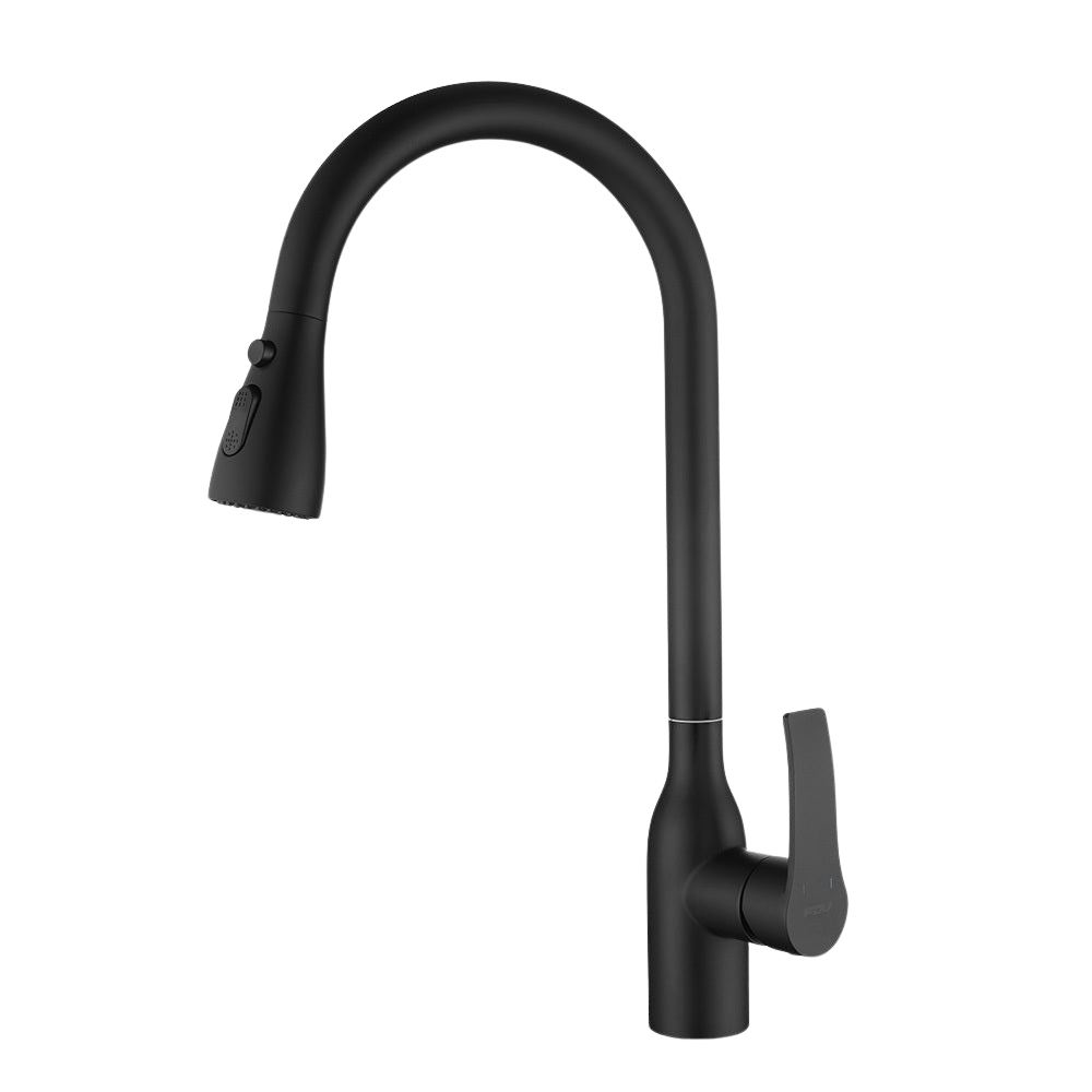 Kit Lavaplatos Tunez Nero + Grifería Steel Black Extensible FDV-Kits