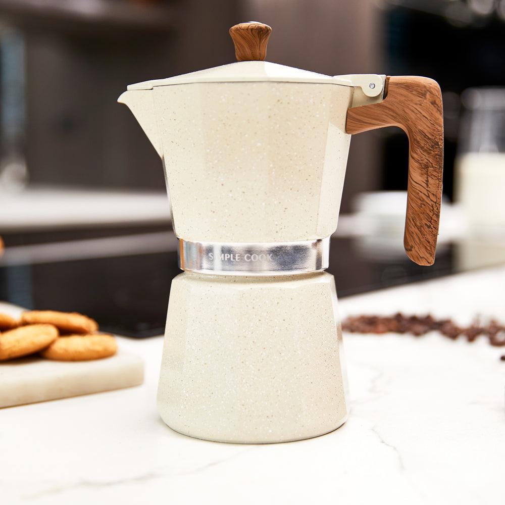 Kit Molinillo de Café y Especies Cali + Set 4 Tazas Espresso Simple Cook + Cafetera Italiana Simple Cook Siena 6 tazas