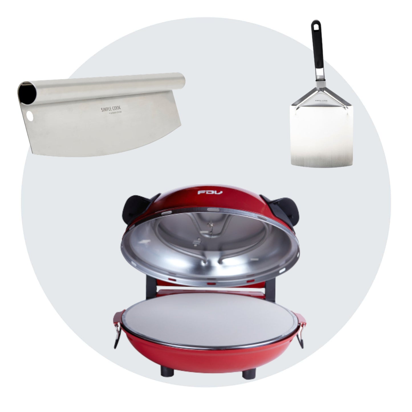 Kit Horno Pizza + Espátula + Pizza Cutter FDV-Kitchen Center