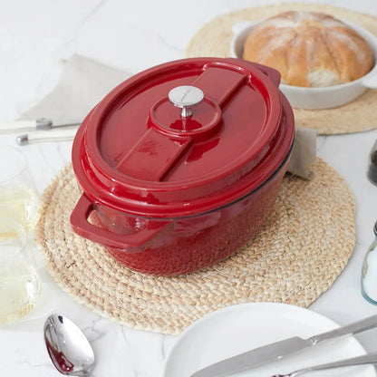 Kit Olla Hierro Fundido Roja 4.1 lts + Aceite Oliva extra virgen en Spray + Arroz para Risotto Carnaroli 1 kg Cipriani-Combinaciones y Kits