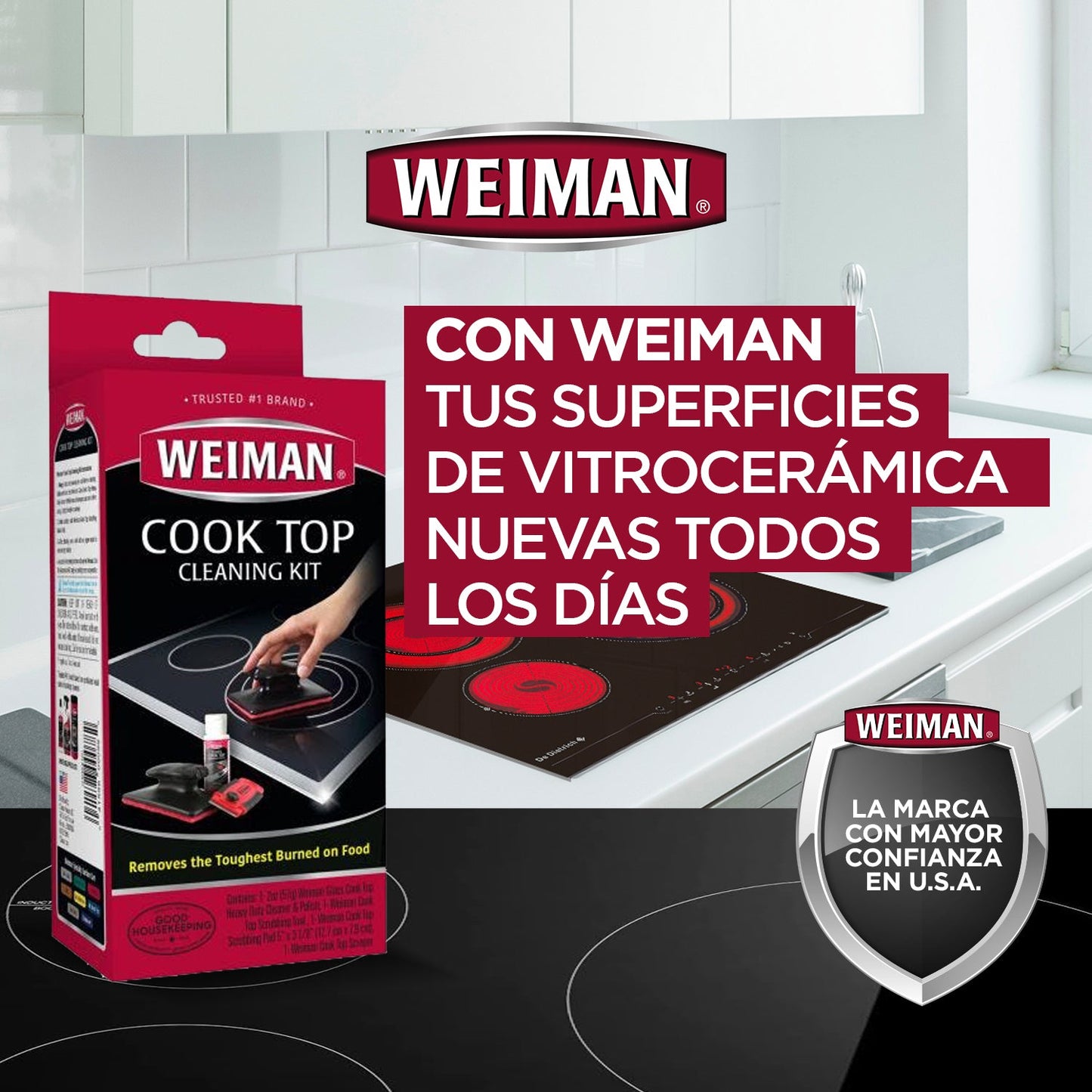 Kit para limpiar encimeras electricas Weiman