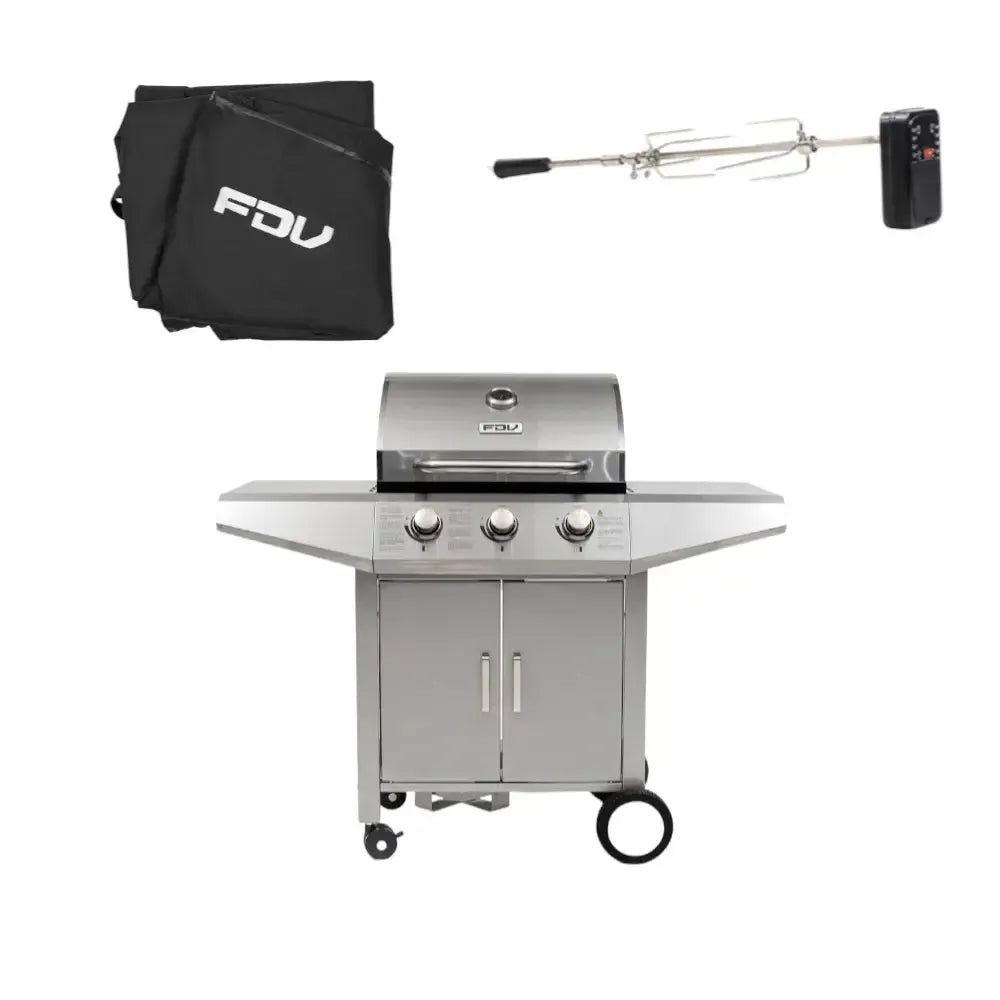 Kit Parrilla Essence 3Q + Spiedo + Funda FDV