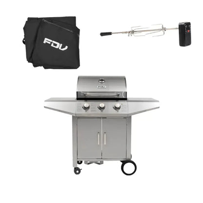 Kit Parrilla Essence 3Q + Spiedo + Funda FDV