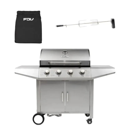 Kit Parrilla Essence 4Q + Spiedo + Funda FDV
