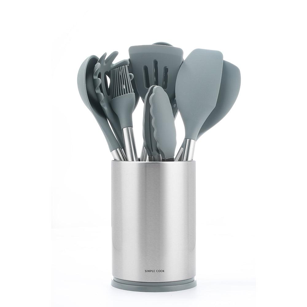 Kit Set de Utensilios Cuisine 10 pzs Simple Cook + Set 4 Paños de Cocina Kitchen Center