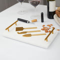 Kit Set Descorchador Dominius Negro + Set Tabla De Aperitivo Element + 3 Cuchillos