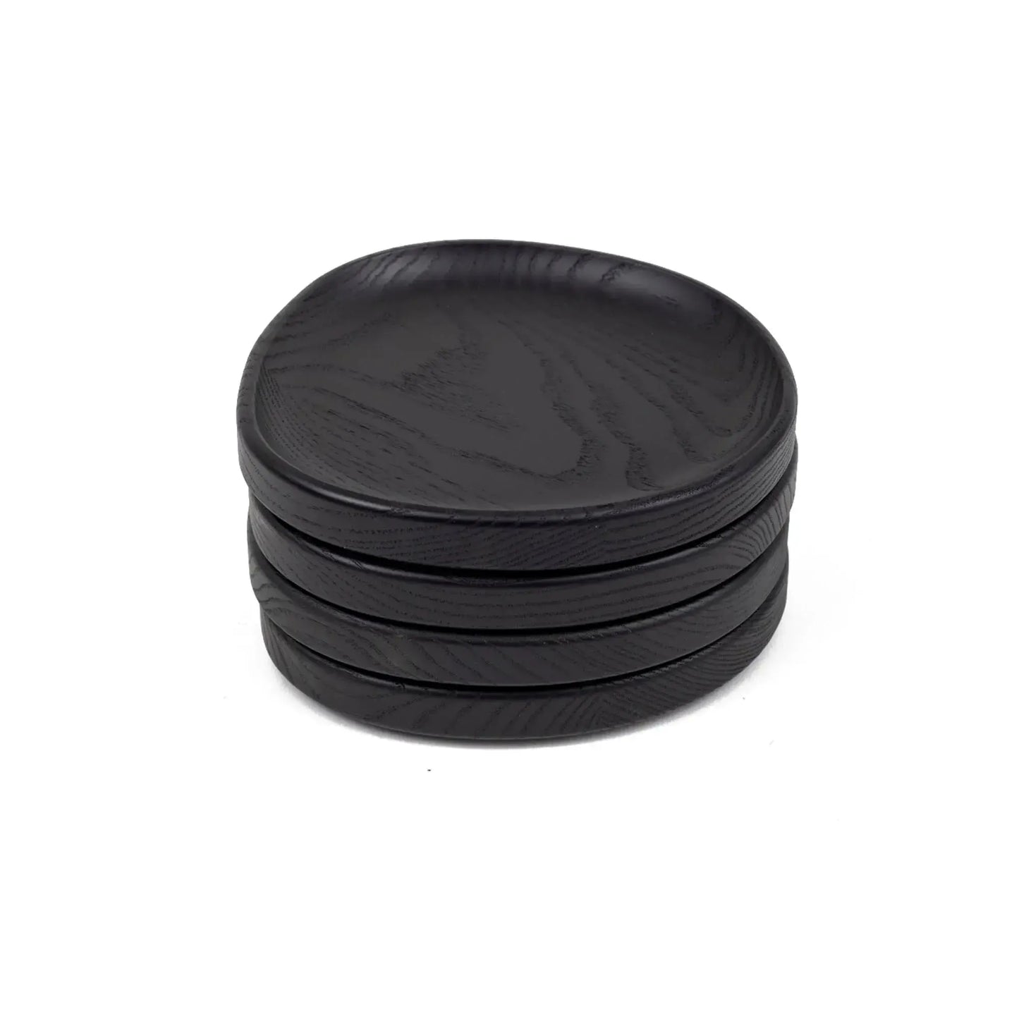 Kit Tabla Madera Negra 49 cms Coquinaria + Set 4 platos Madera Negra Coquinaria-Combinaciones y Kits