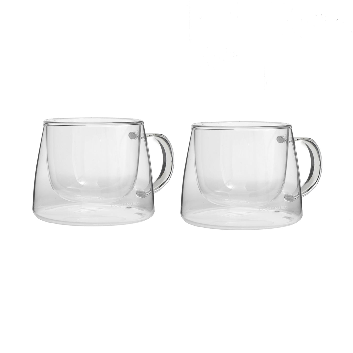Kit Tetera de Vidrio 650 ml Coquinaria + Set 2 Mugs de Vidrio 250 ml Coquinaria