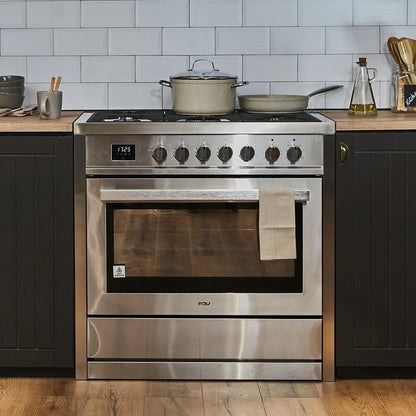 Kit Unique FDV Campana FDV Unique Inox + Cocina a Gas Natural FS Unique 90 5 Quemadores FDV