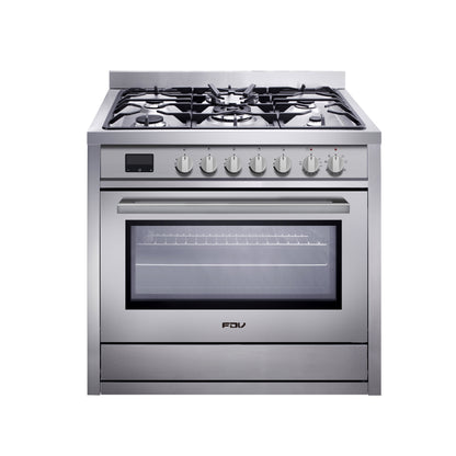 Kit Unique FDV Campana FDV Unique Inox + Cocina a Gas Natural FS Unique 90 5 Quemadores FDV