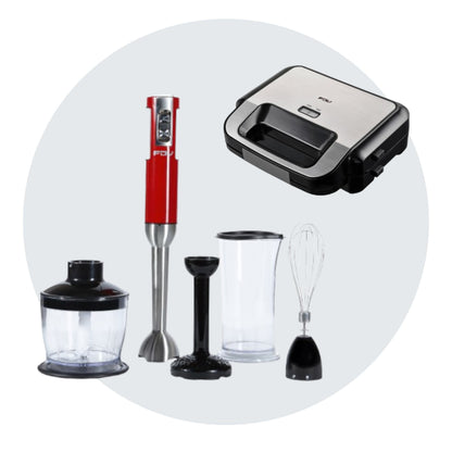 Kit Waflera Sandwichera Press + Minipimer Thunder FDV-Kitchen Center