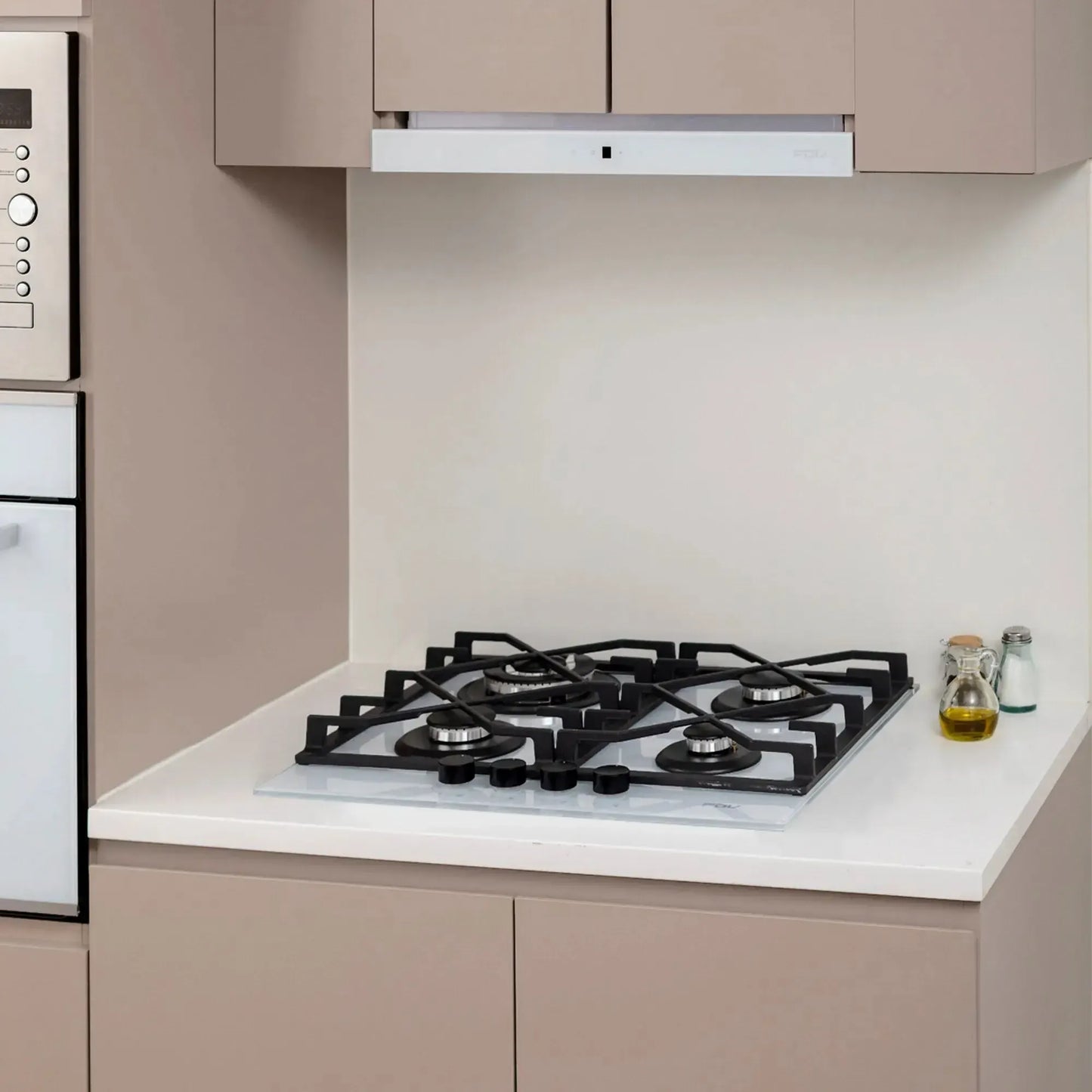 Kit White Encimera Gas Natural Signature + Campana City FDV