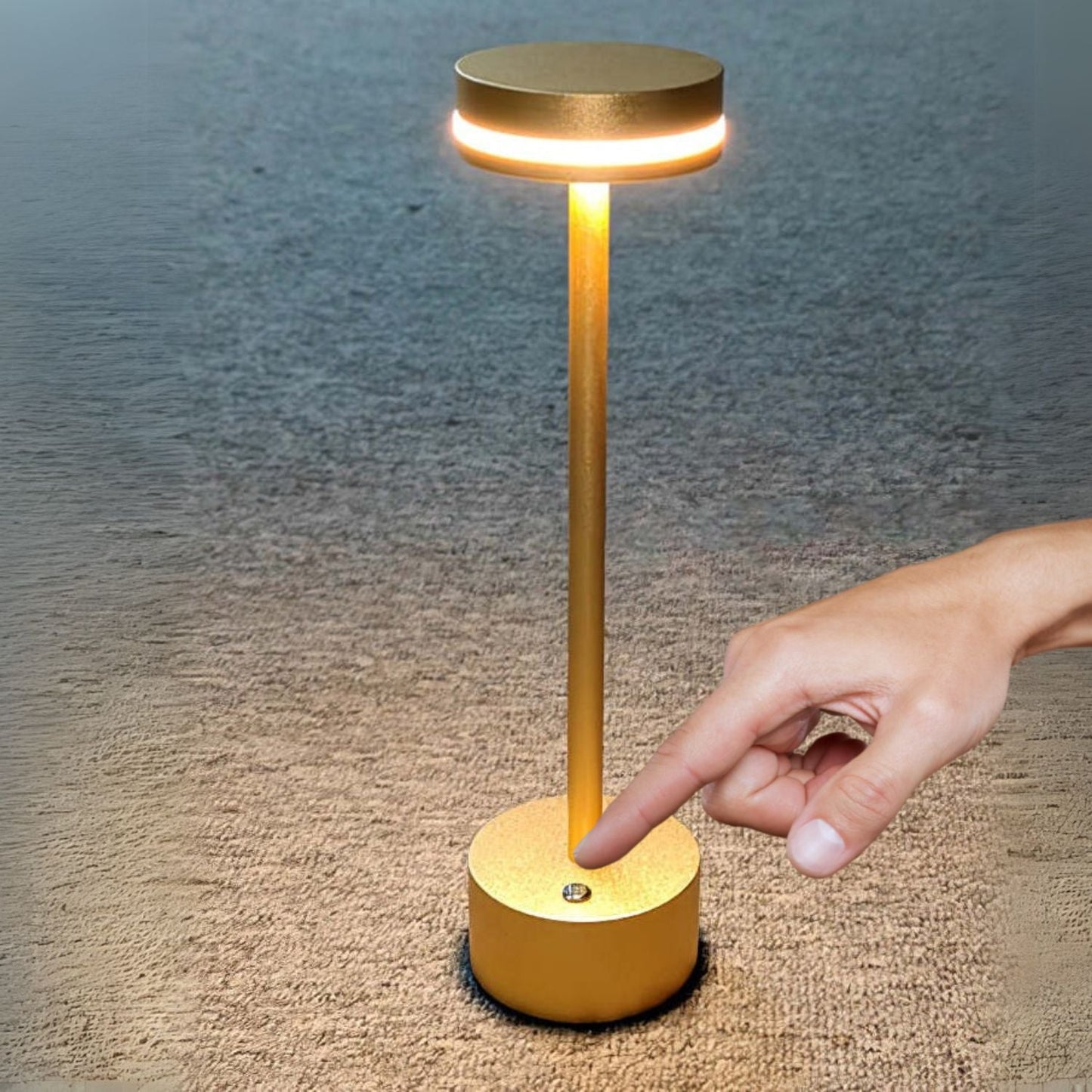 Lámpara de Mesa Led Alta Recargable Santú Home & Deco3#Dorado