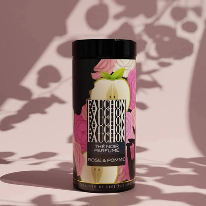 Lata de Té en Hoja Rosa & Manzana 110grs Fauchon + Tetera de Vidrio 650 ml Coquinaria-Kits Menaje