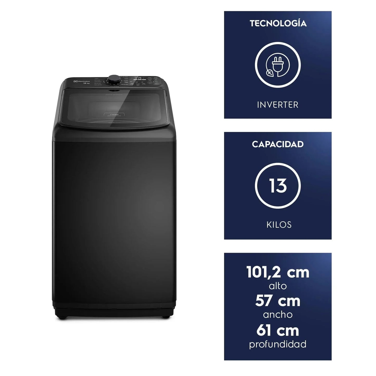 Lavadora Automática 13kg Carga Superior Inverter EMTL13IB Electrolux-Lavadoras