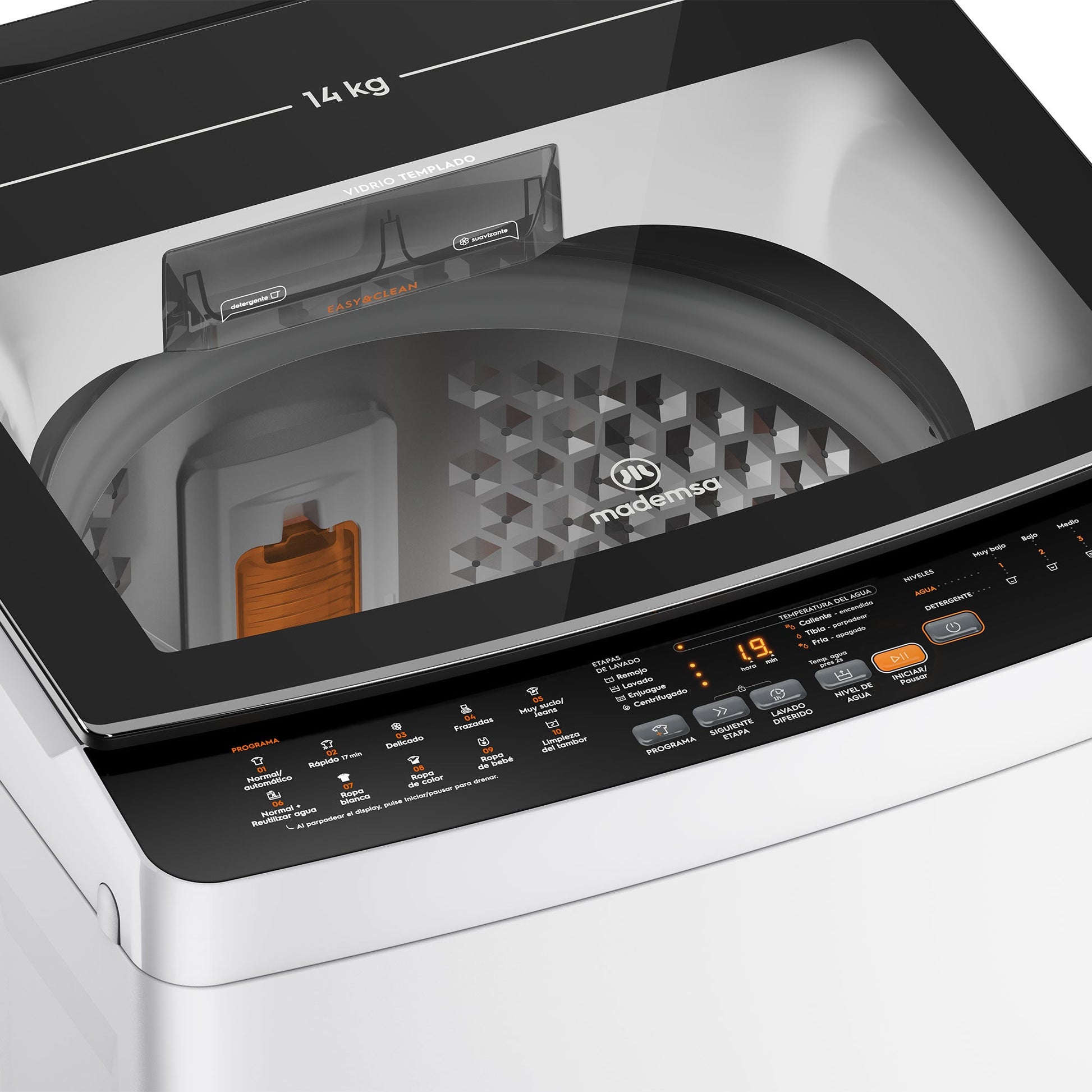 Lavadora Automática 14Kg Carga Superior MDWMT14W Mademsa-Lavadoras