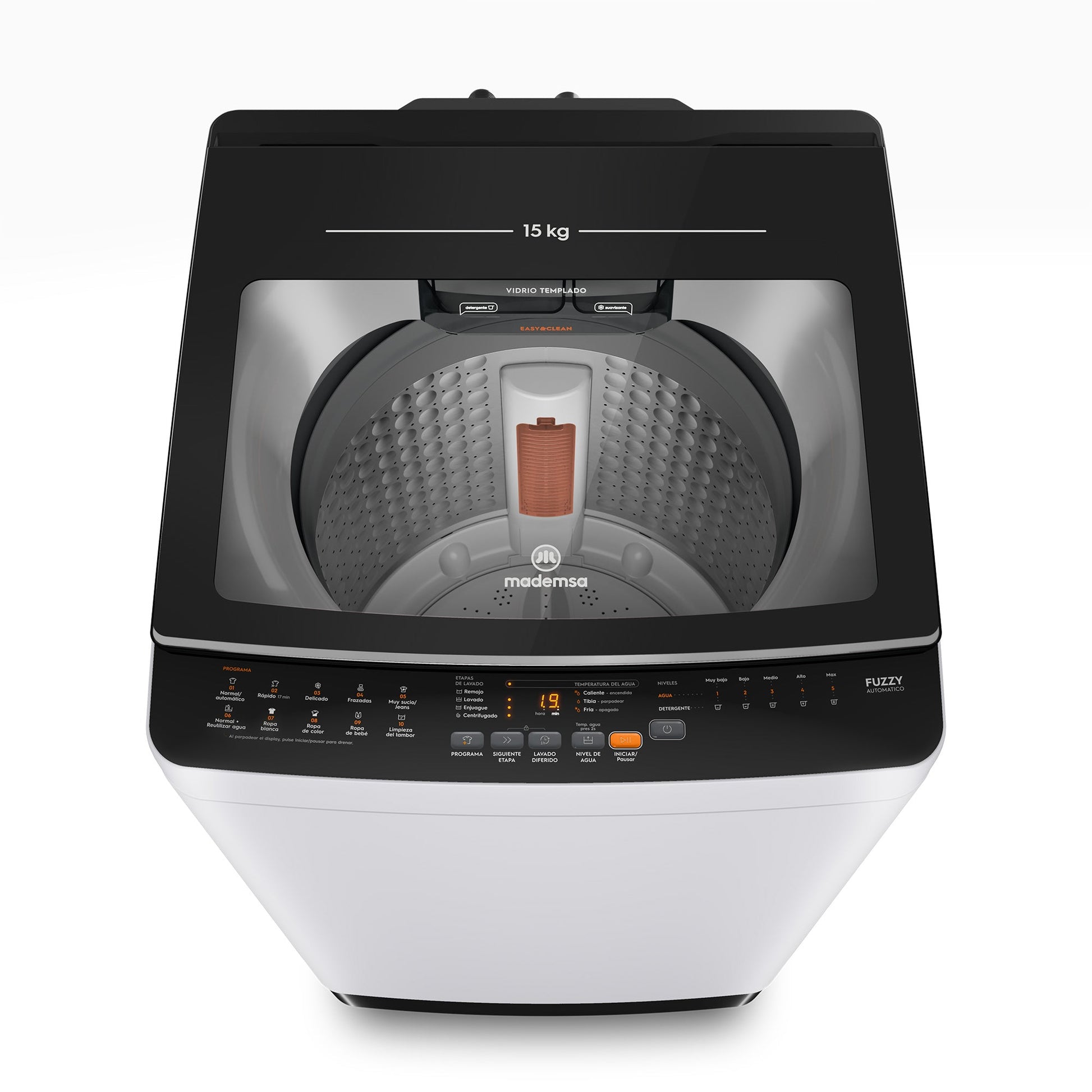 Lavadora Automática 15Kg Carga Superior MDWMT15W Mademsa-Lavadoras