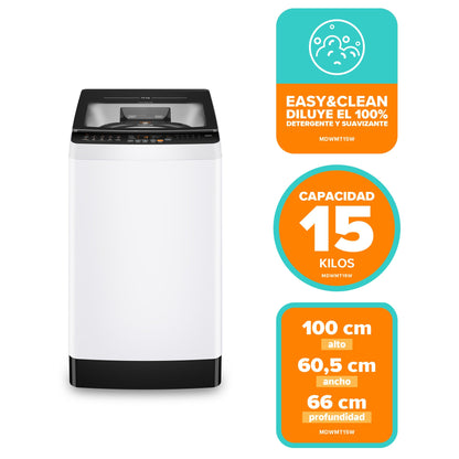 Lavadora Automática 15Kg Carga Superior MDWMT15W Mademsa-Lavadoras