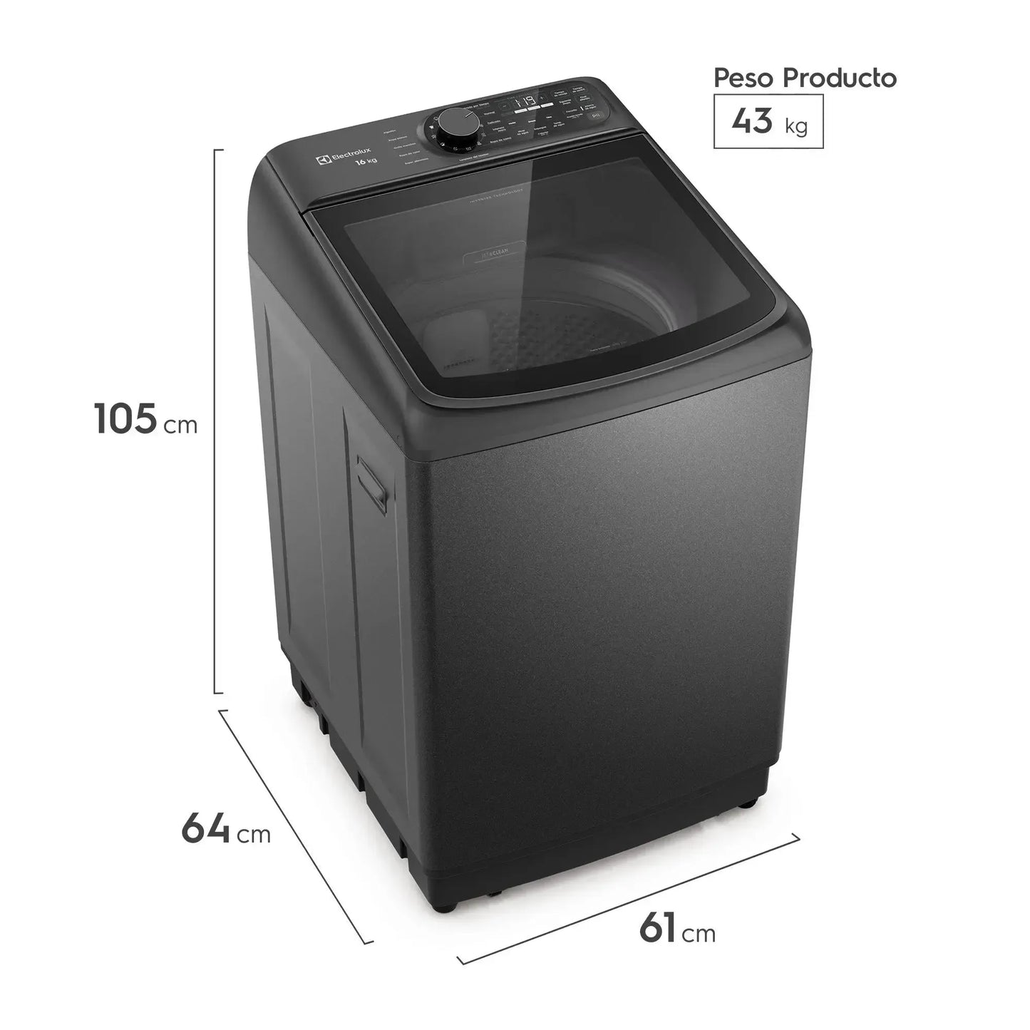Lavadora Automática 16kg Carga Superior Inverter EMTL16IO Electrolux-Lavadoras