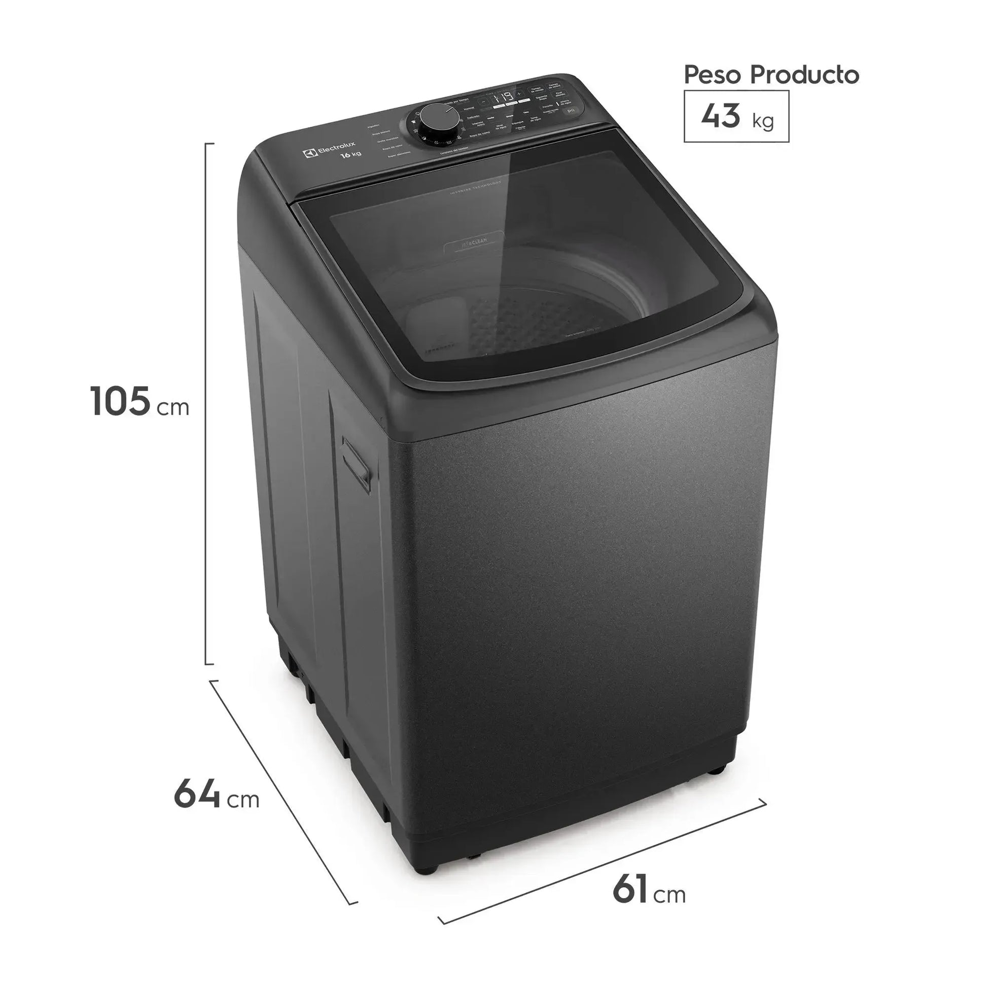 Lavadora Automática 16kg Carga Superior Inverter EMTL16IO Electrolux-Lavadoras