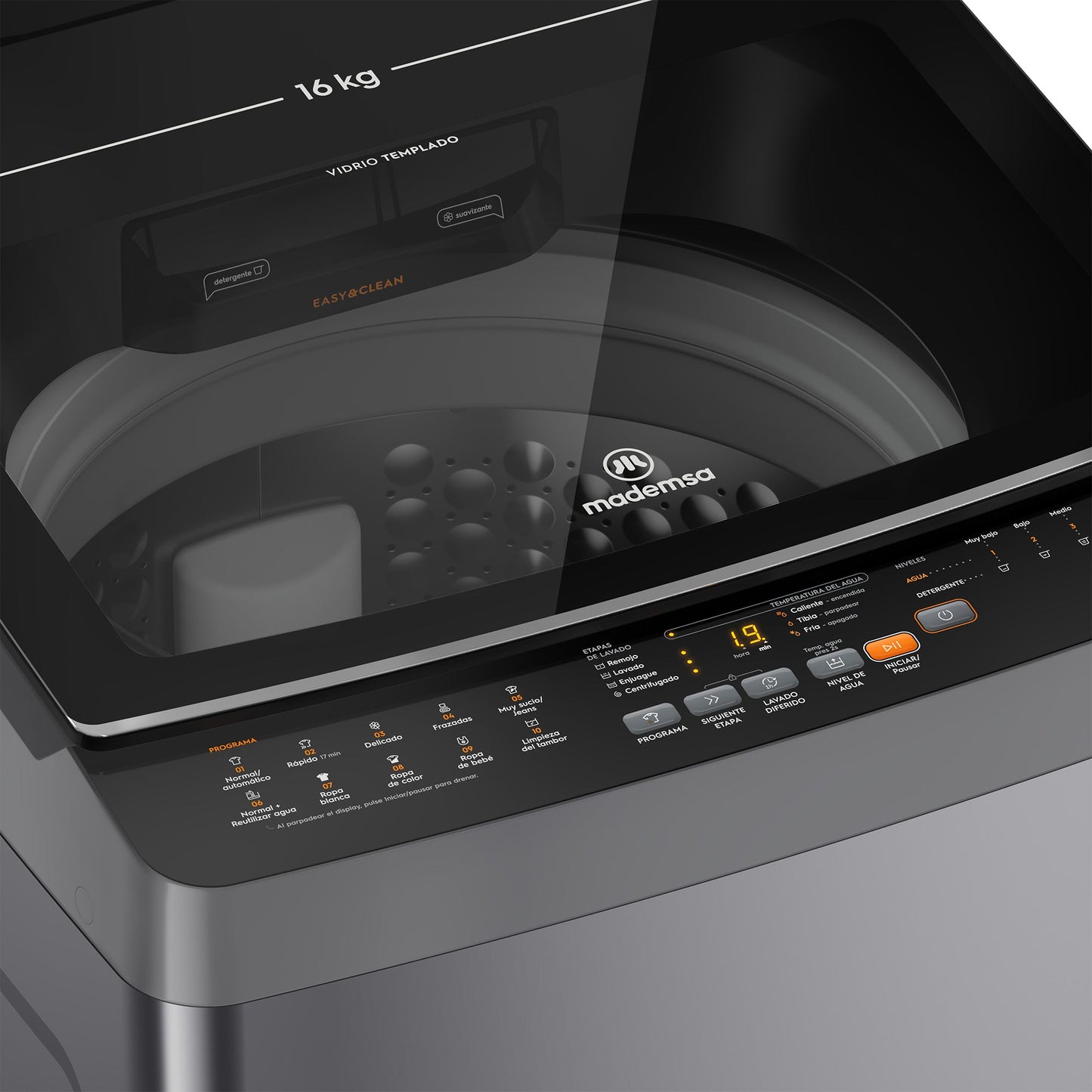 Lavadora Automática 16Kg Carga Superior MDWMT16S Mademsa-Lavadoras