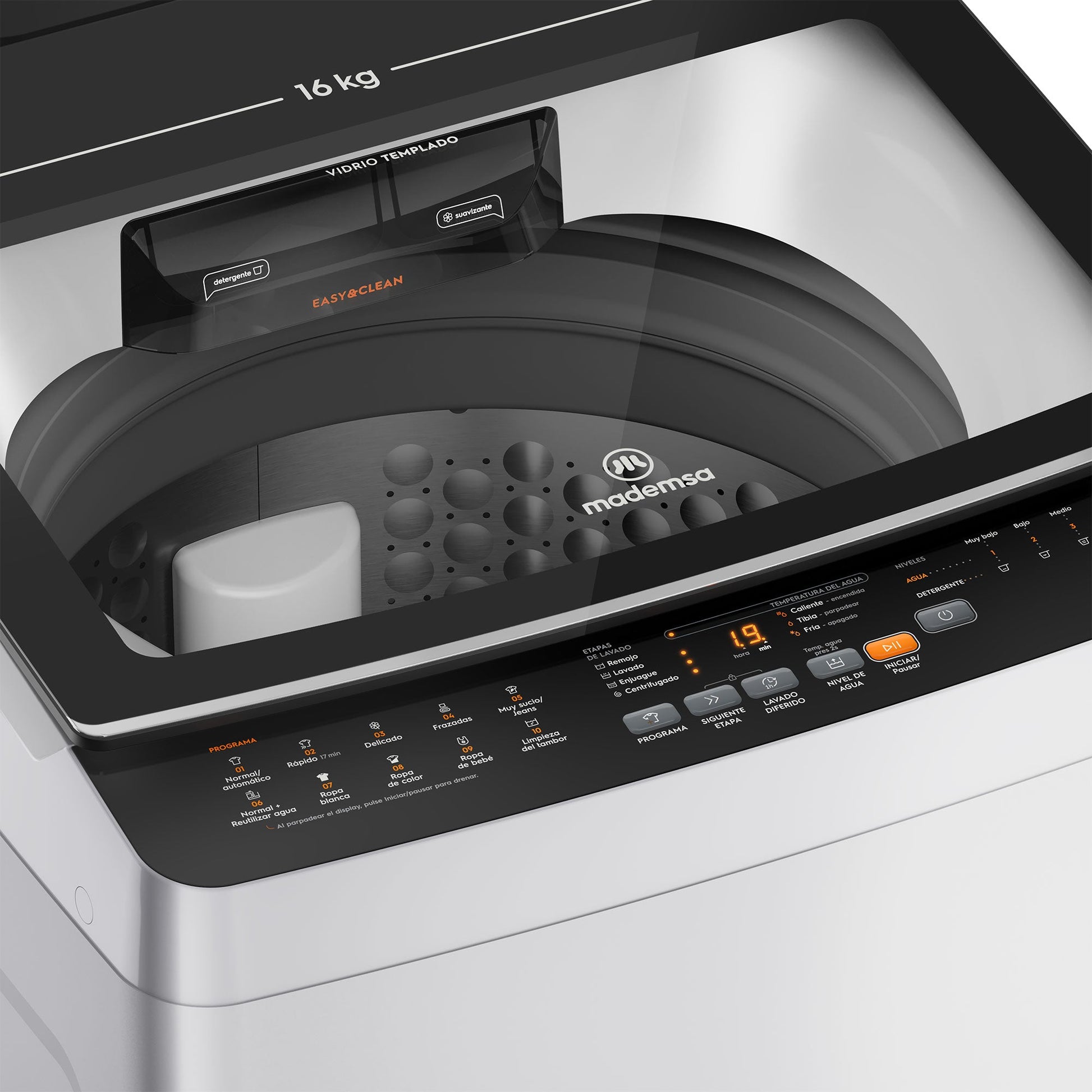 Lavadora Automática 16Kg Carga Superior MDWMT16W Mademsa-Lavadoras