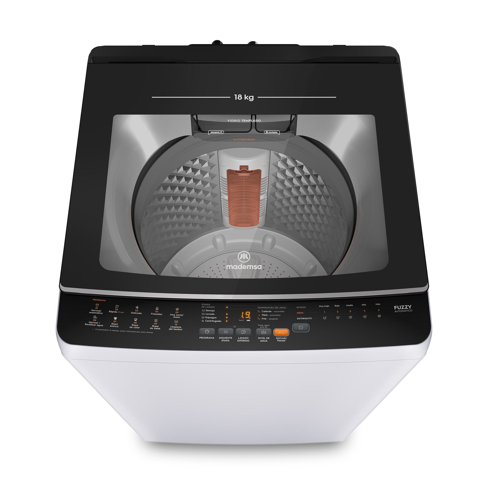 Lavadora Automática 18Kg Carga Superior MDWMT18W Mademsa-Lavadoras