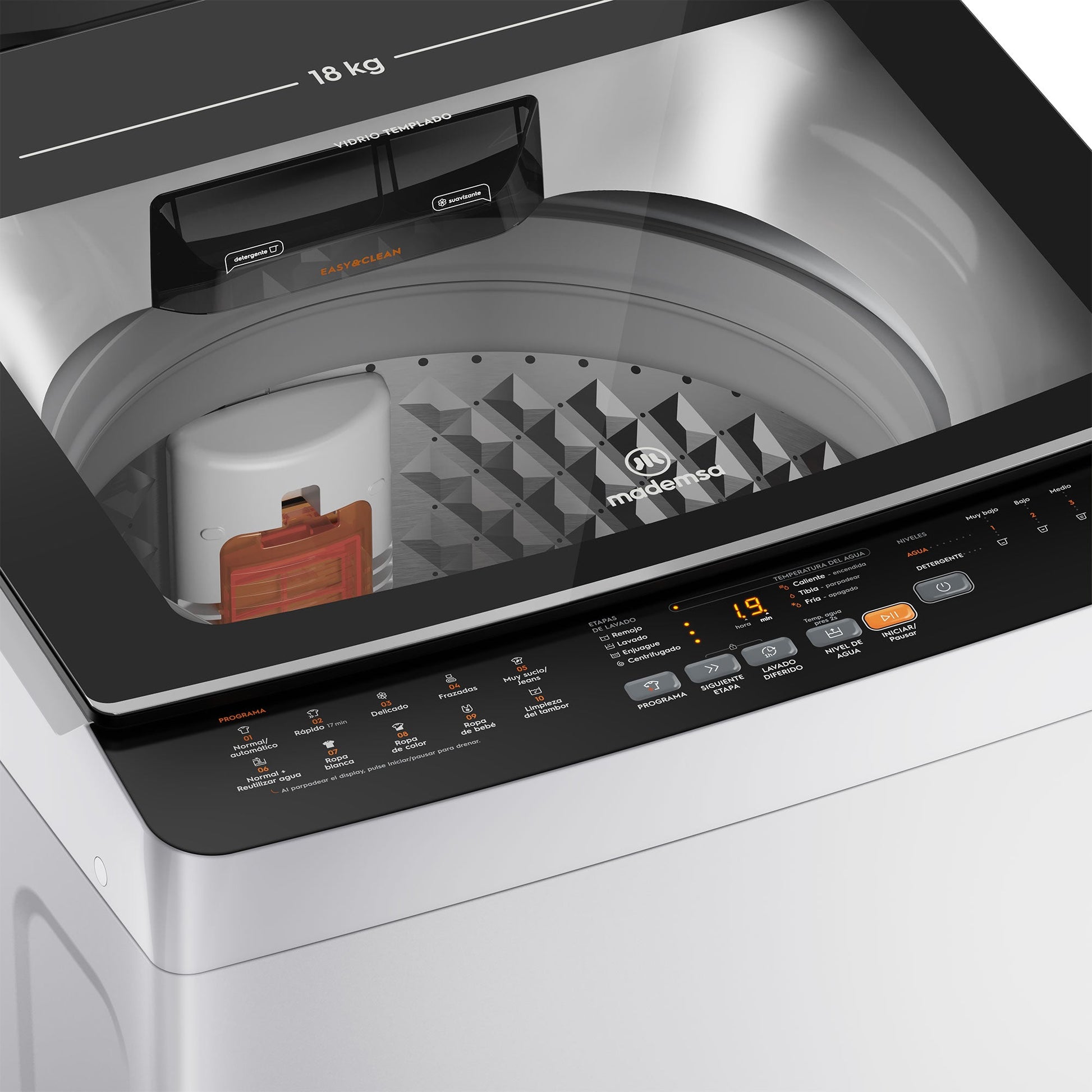 Lavadora Automática 18Kg Carga Superior MDWMT18W Mademsa-Lavadoras