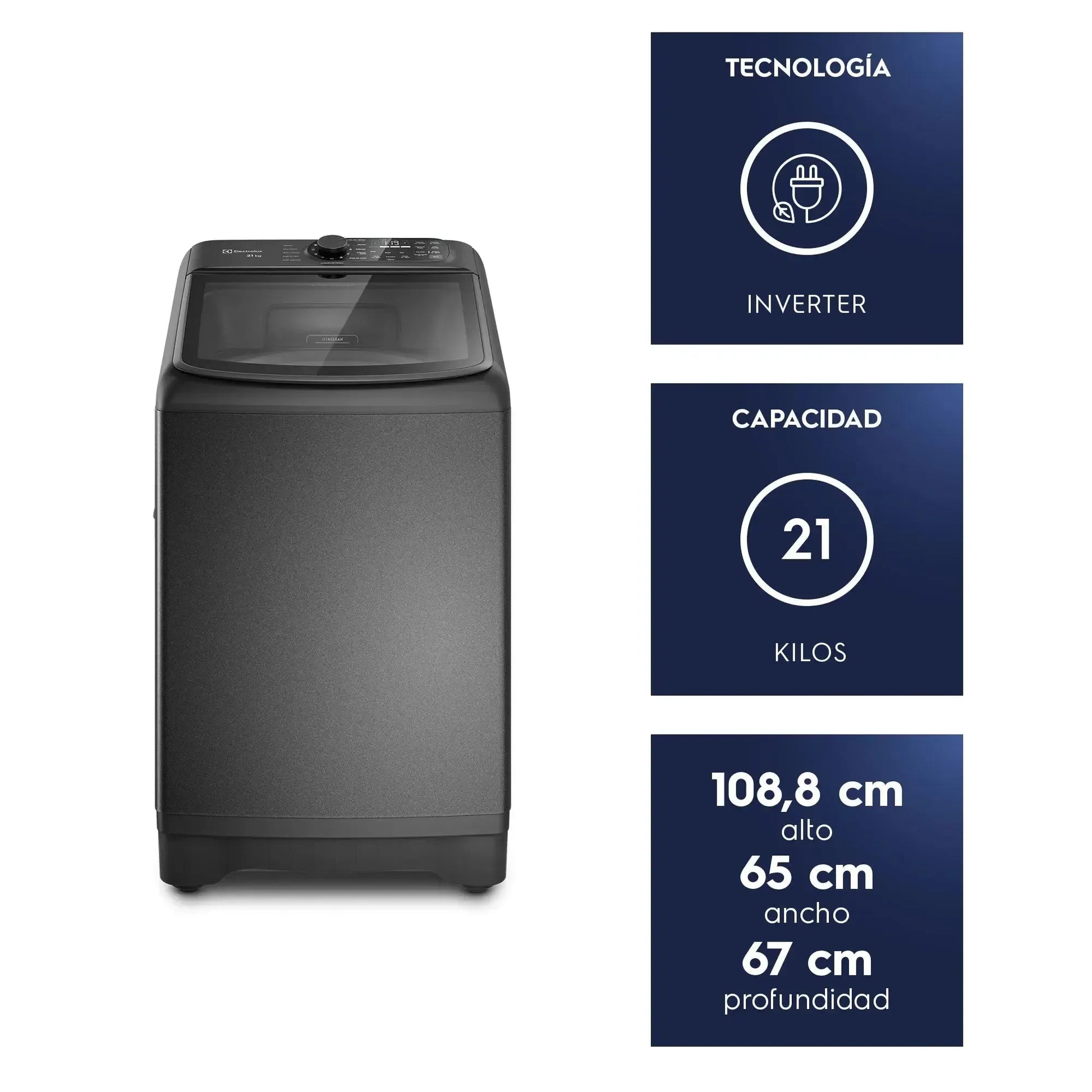 Lavadora Automática 21kg Carga Superior Inverter EMTL21IO Electrolux-Lavadoras