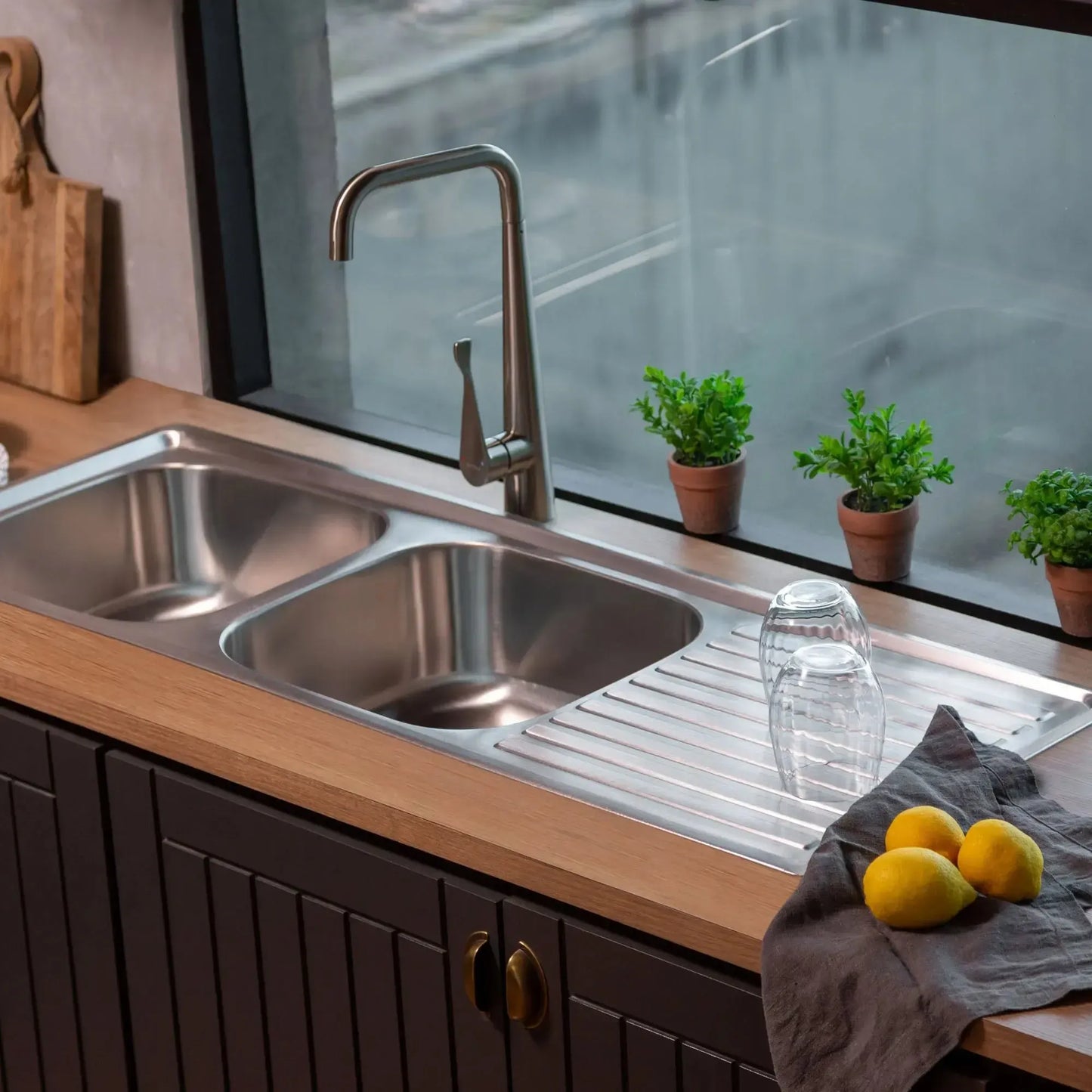 Lavaplatos Sobre Cubierta Acero Inox Urban Duo FDV-Kitchen Center