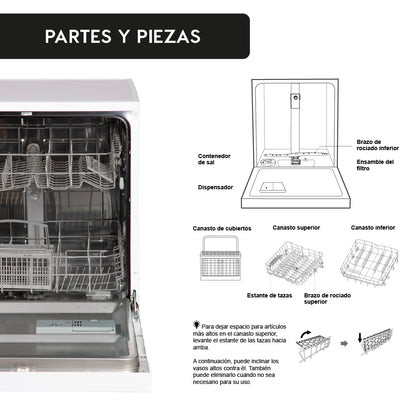 Lavavajillas Active 12 Cubiertos Free Standing FDV - Caja Dañada-Lavavajillas