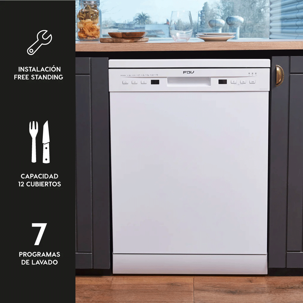 Lavavajillas Active 12 Cubiertos Free Standing FDV - Caja Dañada-Lavavajillas