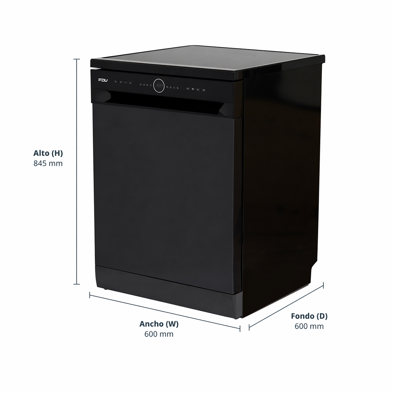 Lavavajillas Chef 14 Cubiertos Free Standing FDV - Caja Dañada-Lavavajillas